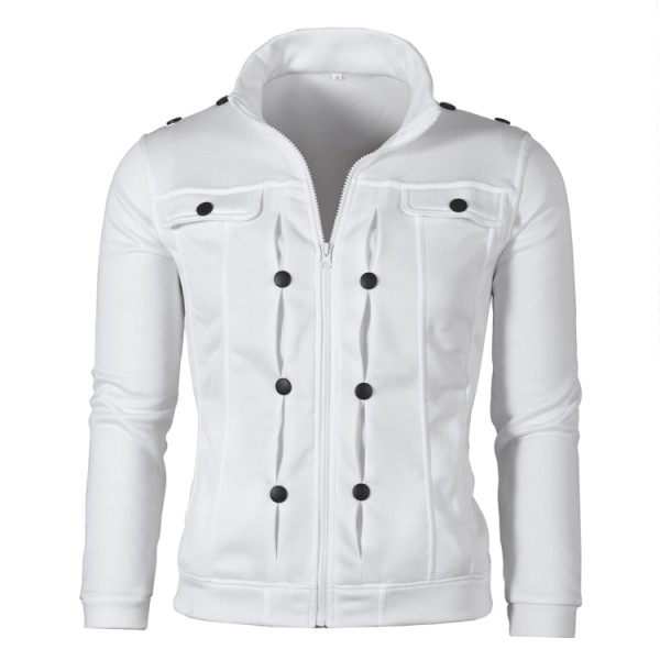 Men Fashion Zipper Solid Color Coats FLZH-W-70