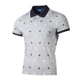 Men's Print Lapel Casual Short Sleeve POLO FLZH-ZT67
