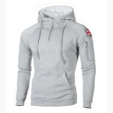 Men Neckline Zipper Casual Hooded Sweatshirts FLZH-ZW25