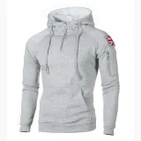 Men Neckline Zipper Casual Hooded Sweatshirts FLZH-ZW25