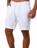 Men's Solid Color Lace Up Sports Casual Shorts FLZH-ZK73
