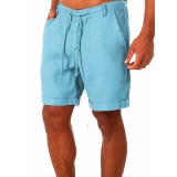 Men's Solid Color Lace Up Sports Casual Shorts FLZH-ZK73