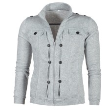 Men Fashion Zipper Solid Color Coats FLZH-W-70