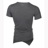 Men's Fashion Irregular Short Sleeve T-shirt FLZH-ZT13