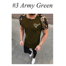 Men Color Block Fashion Short Sleeve T-Shirt FLZH-ZT107