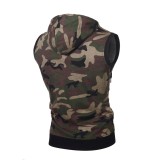 Men Camouflage Casual Zip Hooded Vest FLZH-ZW28