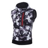 Men Camouflage Casual Zip Hooded Vest FLZH-ZW28