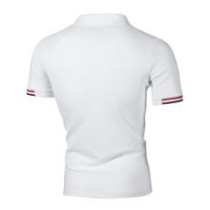 Men Neckline Zipper Short Sleeve Casual POLO FLZH-ZT62