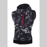 Men Camouflage Casual Zip Hooded Vest FLZH-ZW28