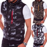Men Camouflage Casual Zip Hooded Vest FLZH-ZW28