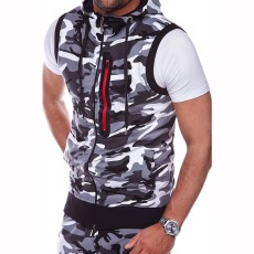 Men Camouflage Casual Zip Hooded Vest FLZH-ZW28