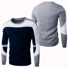 Men Color Block Long Sleeve Sweatshirt FLZH-ZW97