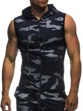 Casual Camouflage Sleeveless Hooded Vest FLZH-W36