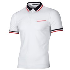 Men Neckline Splicing Short Sleeve Casual Polo FLZH-ZT66