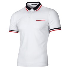 Men Neckline Splicing Short Sleeve Casual Polo FLZH-ZT66