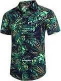 Men Printed Casual Short Sleeve Shirt Top FLZH-ZT165