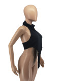 Sexy Halter Backless Irregular Top WSM-5308