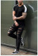 Men's Fashion Colorblock Short Sleeve T-Shirt FLZH-ZT162