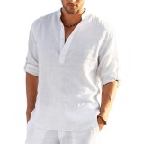 Men's Loose Casual Solid Color Top FLZH-ZT167