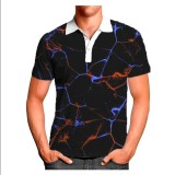 Men's Summer Print Casual Short Sleeve Top FLZH-ZT160