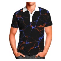 Men's Summer Print Casual Short Sleeve Top FLZH-ZT160