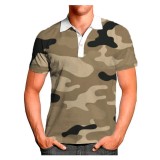 Men's Summer Print Casual Short Sleeve Top FLZH-ZT160