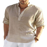 Men's Loose Casual Solid Color Top FLZH-ZT167