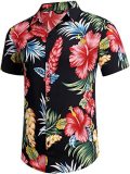 Men Printed Casual Short Sleeve Shirt Top FLZH-ZT165