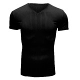 Men's Casual V Neck Short Sleeve T-shirt FLZH-ZT168