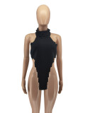 Sexy Halter Backless Irregular Top WSM-5308