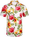 Men Printed Casual Short Sleeve Shirt Top FLZH-ZT165
