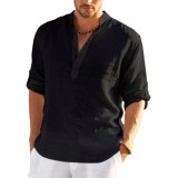 Men's Loose Casual Solid Color Top FLZH-ZT167