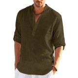 Men's Loose Casual Solid Color Top FLZH-ZT167