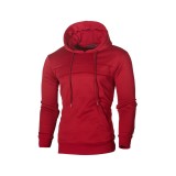 Men's Fashion Casual Solid Color Long Sleeve Hoodie Sweatshirt FLZH-ZW72