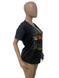 Sexy Printed Short Sleeve Top LSD-82060