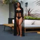 Sexy Hot Drilling Bodysuit Long Cloak Swimsuit 2 Piece Sets NY-2365