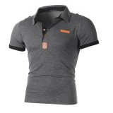 Men Casual Short Sleeve Lapel T-Shirts FLZH-ZT10
