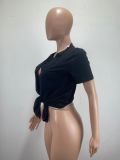 Casual Solid Short Sleeve T Shirt DAI-8388