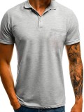 Men Solid Color Casual Lapel POLO FLZH-ZT105