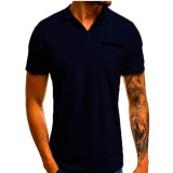 Men Solid Color Casual Lapel POLO FLZH-ZT105