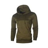Men's Fashion Casual Solid Color Long Sleeve Hoodie Sweatshirt FLZH-ZW72