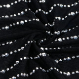 Plus Size Hot Drilling Night Club 2 Piece Skirt Sets NY-2383
