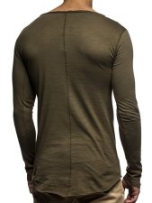Men's Casual Fashion Long Sleeve T-Shirt FLZH-ZT71