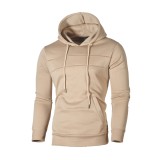 Men's Fashion Casual Solid Color Long Sleeve Hoodie Sweatshirt FLZH-ZW72