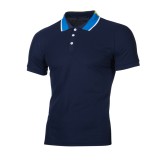 Men Lapel Short Sleeve Casual POLO FLZH-ZT65