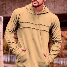 Men's Fashion Casual Solid Color Long Sleeve Hoodie Sweatshirt FLZH-ZW72