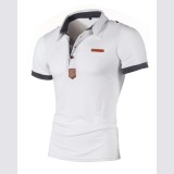 Men Casual Short Sleeve Lapel T-Shirts FLZH-ZT10