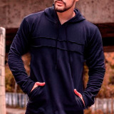 Men's Fashion Casual Solid Color Long Sleeve Hoodie Sweatshirt FLZH-ZW72