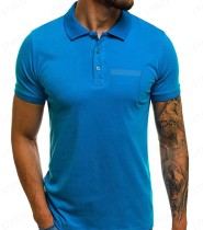 Men Solid Color Casual Lapel POLO FLZH-ZT105