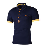 Men Casual Short Sleeve Lapel T-Shirts FLZH-ZT10